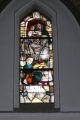 De Boschwegse kerk Onze Lieve Vrouw van de Heilige Rozenkrans, glas in lood raam (1951) van Luc van Hoek uit Goirle, voorstellende Rachel, moeder van Jozef en Benjamin. Voor meer details klik hier.