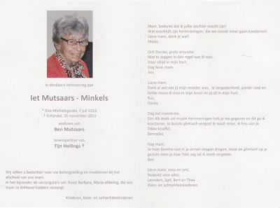Iet Minkels (1923-2013)