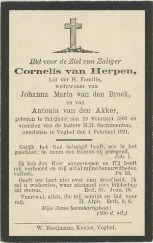 Cornelis van Herpen (1863 – 1921).