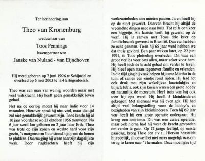 Theodorus Marinus van Kronenburg (1926 - 2003).