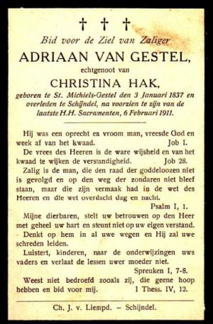 Adriaan van Gestel (1837 -1911).