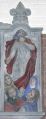 De Boschwegse kerk Onze Lieve Vrouw van de Heilige Rozenkrans. Zijaltaar, terracotta gepolychromeerd. Gemaakt door Luc van Hoek uit Goirle 1954. Detail rechts: Hemelvaart van Christus. Voor meer details klik hier.