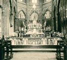 Interieur van de oude kerk in het Wijbosch, gebouwd in 1884 en kapot geschoten in 1944. Voor meer details klik hier.