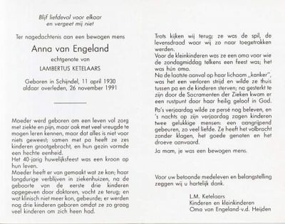 Anna van Engeland (1930-1991).