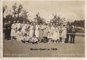 Tennisclub Blauw Geel in 1929.