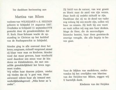 Martina van Bilzen (1887-1978).
