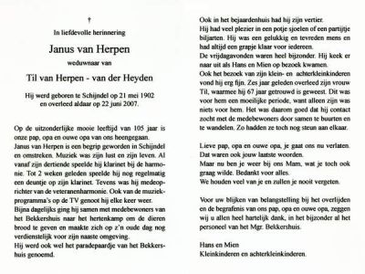 Adrianus van Herpen (1902 - 2007).