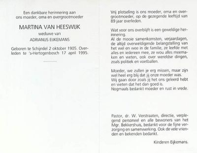 Martina van Heeswijk (1905-1995).